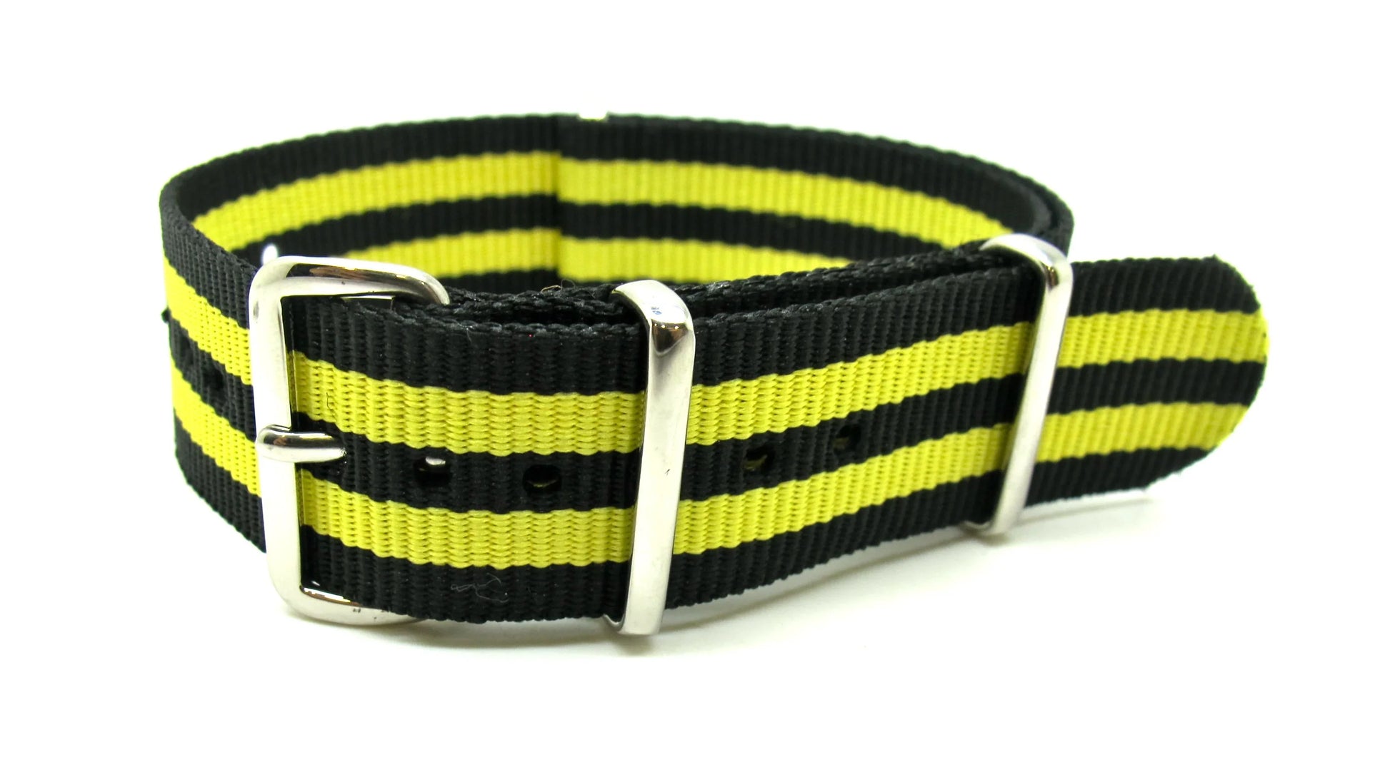 NATO watch strap - Black/Yellow - NATO nylon watch strap