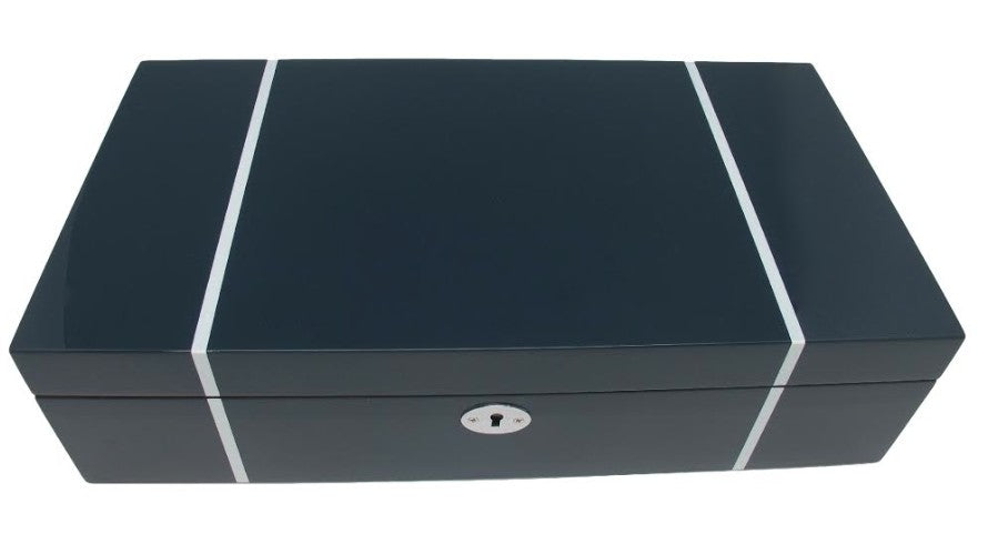 Coffret en chêne laqué bleu KronoKeeper pour 6 montres