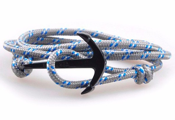 Balck PVD anchor bracelet