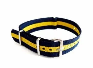 NATO watch strap Blue/Yellow - NATO nylon watch strap