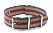NATO strap Black/Red/Khaki