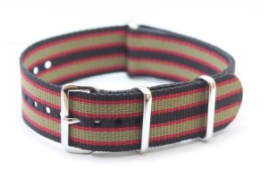 NATO strap Black/Red/Khaki