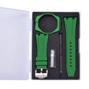 Rubber strap and case for AP x Swatch Green KronoKeeper – complete set with strap, case, buckle and tool