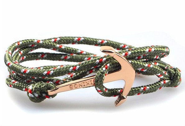 Gold plated anchor bracelet