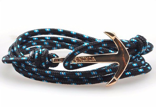 Gold plated anchor bracelet