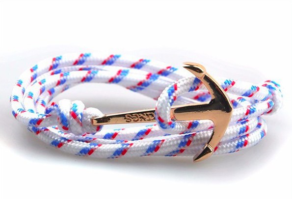 Gold plated anchor bracelet