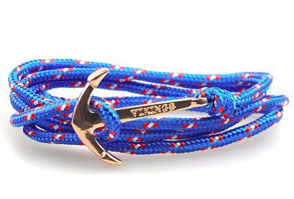 Gold plated anchor bracelet