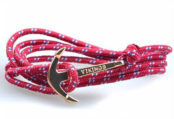 Gold plated anchor bracelet