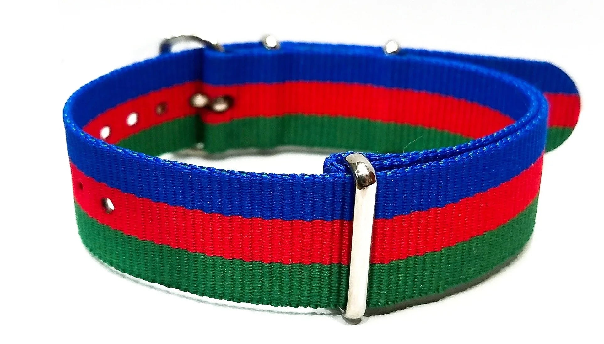 NATO watch strap Blue/Red/Green - NATO nylon watch strap