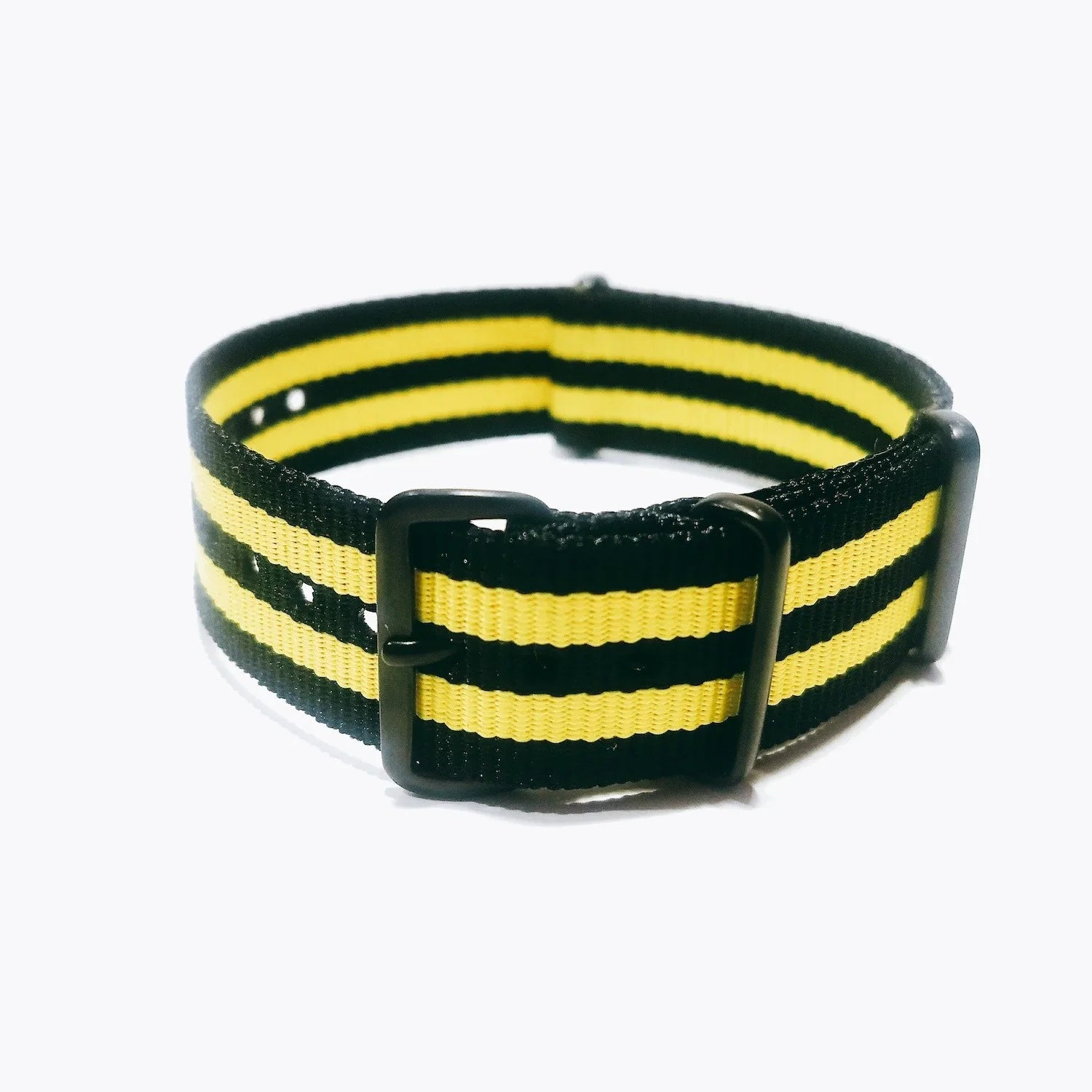 NATO PVD watch strap - Black/Yellow - NATO nylon watch strap