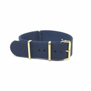 NATO Gold watch strap - Dark Blue - NATO nylon watch strap