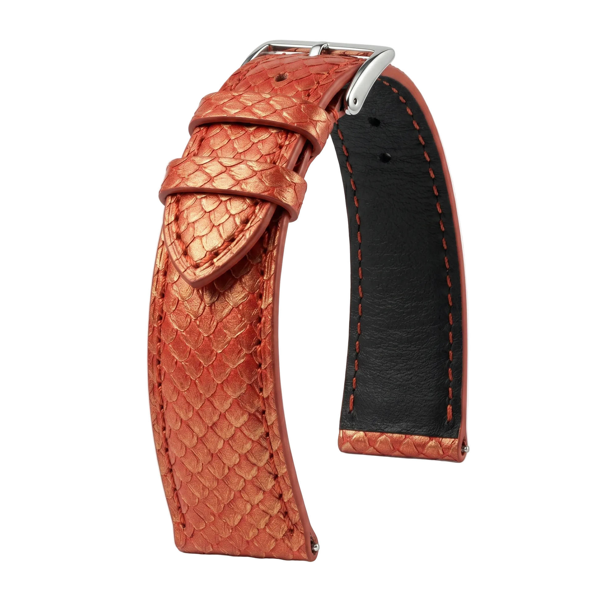 Salmon Gradient Imperial Red watch strap - KronoKeeper - main view