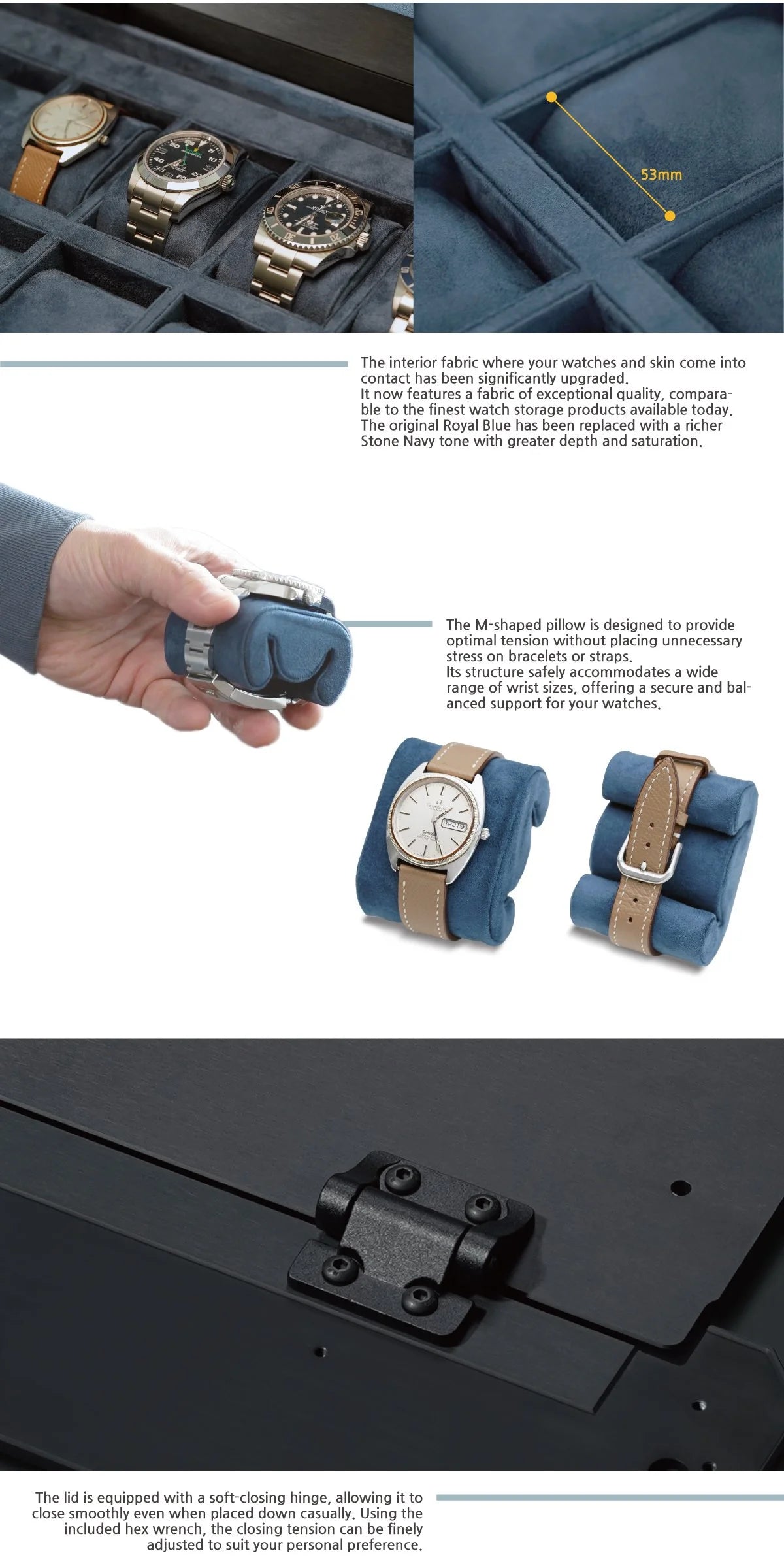 Aubliq Attention Ebony Black watch box – details 4