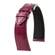 KronoKeeper strap - Felix Alligator bespoke glossy - fuschia - alligator leather watch strap