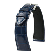 KronoKeeper strap - Felix Alligator bespoke glossy - royal blue - alligator leather watch strap