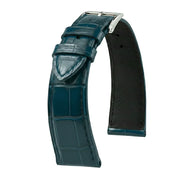 KronoKeeper strap - Felix Alligator bespoke glossy - blue lake - alligator leather watch strap