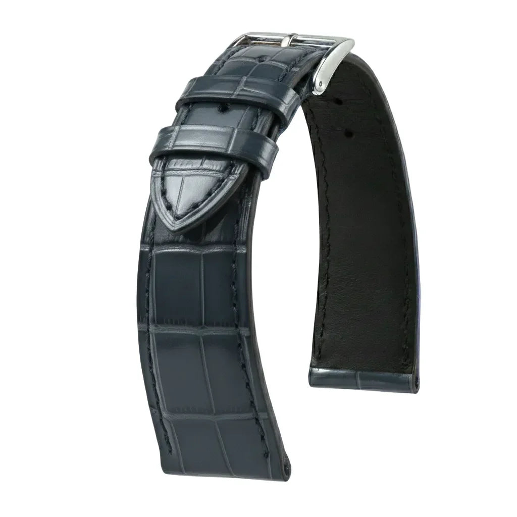 KronoKeeper strap - Felix Alligator bespoke glossy - green emerald - alligator leather watch strap