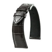 KronoKeeper strap - Felix Alligator bespoke glossy - silver grey - alligator leather watch strap