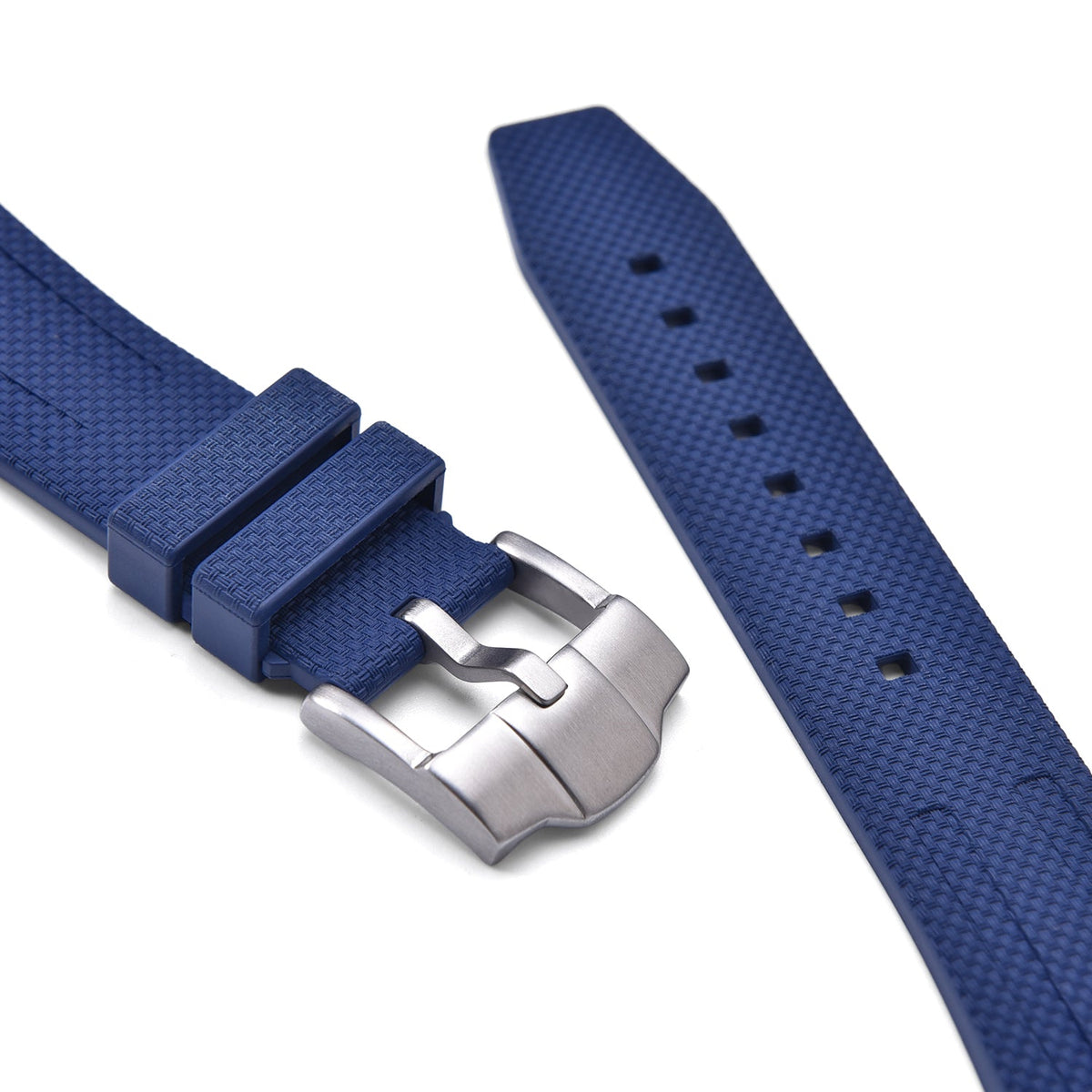 Rubber strap and case for AP x Swatch Blue KronoKeeper – buckle and holes