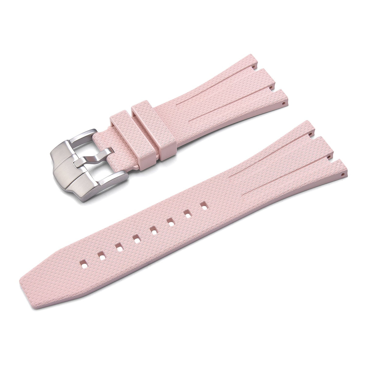 Rubber strap and case for AP x Swatch Pink KronoKeeper – rubber strap with steel pin buckle