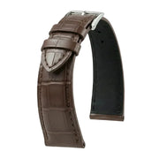 KronoKeeper strap - Felix Alligator bespoke matte - brown grey - alligator leather watch strap