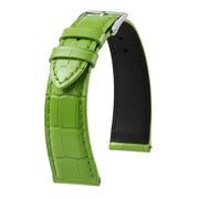 Felix Alligator bespoke matte - lime green Strap - KronoKeeper - alligator leather watch strap