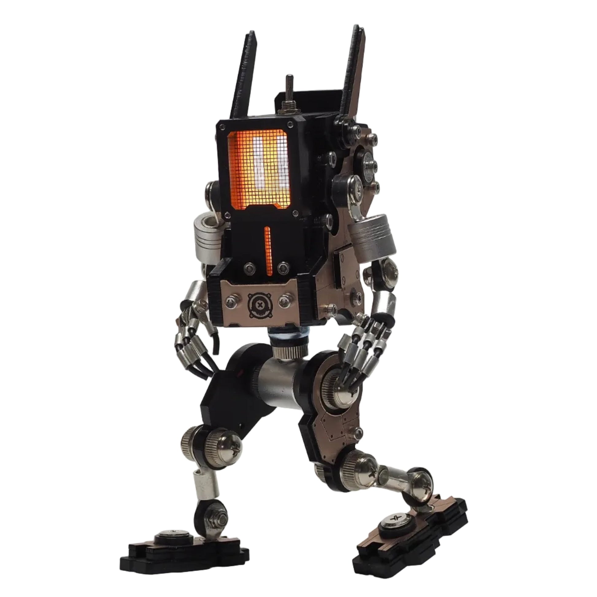 Luxi robot watch stand by Robotoys, side view